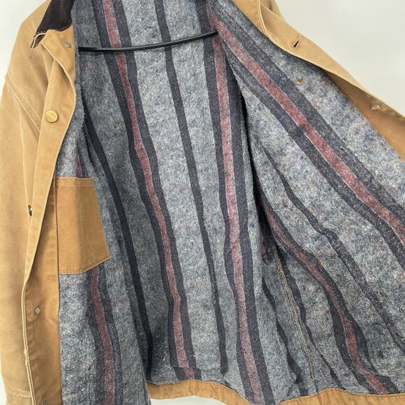 Vintage Carhartt Jacket 46L Blanket Lined Barn Chore Coat Union Made USA 6BLC - Picture 9 of 10